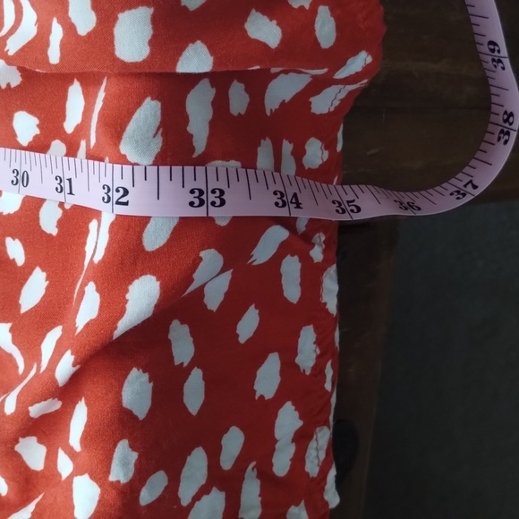 Cupshe The Gianna Dress women's Large dark orange spotted A-frame tiered dress - Picture 12 of 12